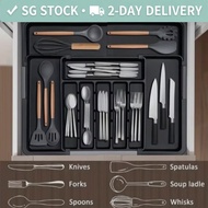 [SG] Extendable Cutlery Drawer Organizer Tray Silverware Storage Utensil for Kitchen Knives Forks Sp
