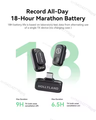 Hollyland LARK A1 Wireless Microphone for iPhone Android Micphone for Youtube Tiktok Vlogging Podcas