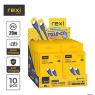 Rexi TG10-CCx Cable C to C PD20W Quick Charging TG10ccx 1 Box 10pcs
