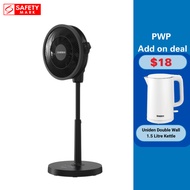 Uniden AF5120 - 12" 3D Oscillating DC Stand Fan, Height Adjustable, Energy Efficient, Black