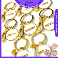 SOLARIS Customized Keychain Nama Custom Made Tulis Nama Sendiri Surprise Hadiah Happy Birthday Gift 
