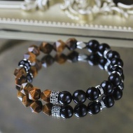 黑曜石 金運石 虎眼石 水晶手鍊 招財轉運 健康避邪 防小人