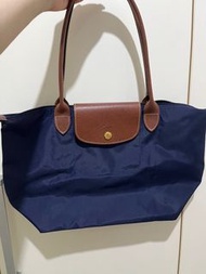 Longchamp 法國製 海軍藍 深藍 S號 M號長柄 長把 小號 中號