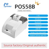 printer thermal bluetooth mini Printer Kasir alat print cetak struk dari hp USB+BT+RJ11 Support Andr