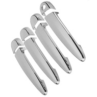Bright Silver-Plated Adhesive Installation Door Handle Cover Without Lamp Holes Suitable For F20 F21