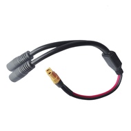 12AWG XT60 Female to Twin DC8mm 7.9x0.9mm Cable for Power Station Solar Panel