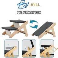 Pet Stairs Dog Ramp Dog Stairs Foldable Ramp Up Stairs for Easy Access to Sofa & Bed for Dogs and Pu