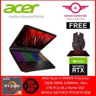 Acer Nitro 5 AN515-45-R49W 15.6'' QHD 165Hz Gaming Laptop ( Ryzen 9 5900HX, 16GB, 1TB SSD, RTX3080 8GB, W10 )