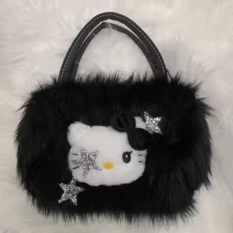 Hello Kitty Bag Kawaii Y2k Cute Purse for Women Teens Cushion Various Styles Portable Purse Retro Lu