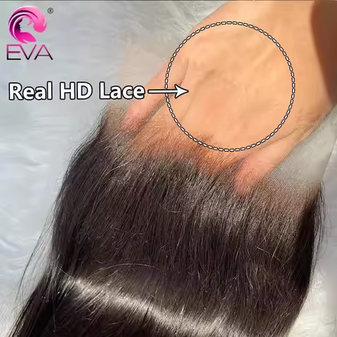 Eva Hair Real HD Lace 5x5 6x6 7x5 9x6 HD Closure Human Hair Invisible Melt Skins 13x4 13x6 HD Lace F