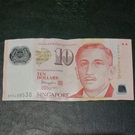 Uang Asli 10 Dollar Singapura Asli 100%