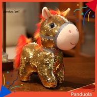 PANDU Blessings Horse Stuffed Animal Lifelike Pony Toy Handcrafted Zodiac Horse Doll with Traditiona