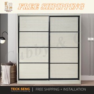 【SG Seller】8 Feet Wardrobe Anti-Jump Sliding Doors / Spacious 2