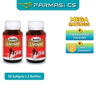 HOVID Livovid 50 Softgels x 2 Bottles (TWIN) EXP:12/2026 [ FARMASI CS ]