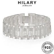 HILARY JEWELRY Tangan Perak Flower Accessories Man Sterling Silver 925 Car Korean Lelaki Bracelet For Wide Gelang Men Original 純銀手鐲手鏈 Bangle Rantai B359