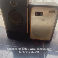 speaker 10 inch 2 way, sankyo dan technics sb-k10