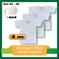 KATUN 6 PCS SHORT T-SHIRTS SWAN BRAND Men's Singlet/ Size 34 - 44 Cotton Material Undershirt