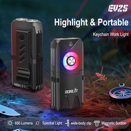 BORUiT EV25 650Lumens Keychain Flashlight Magnetic USB-C Rechargeable