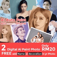 Photo : Custom Photo to AI auto Paint illustration (Printed Or digital)
