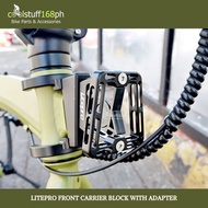 CS168ph LITEPRO Front Carrier Block with Adapter for Bicycle Bag Accessories