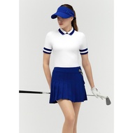 DUVIK] Round Collar 5/6 Sleeve T-Shirt / R.BLUE