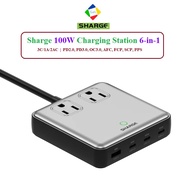 Trạm Sạc Sharge (Shargeek) 100W Charging Station 6-in-1 | 3C/1A/2AC 6IN1 | QC PD PPS