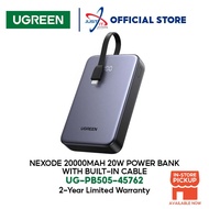 UGREEN PB505 NEXODE 20000MAH 20W POWER BANK WITH BUILT-IN CABLE - (UG-PB505-45762)