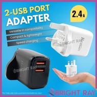 2.4A Dual USB USB Adapter USB Phone Charger Charger Port Adapter Charger Travel Adapter Travel USB A