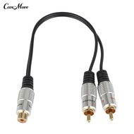 2 RCA Male to 1 Female-Y Splitter Adapter Cable/Lead-Subwoofer Audio Split Cable