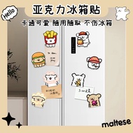 【shipment within 24 hours‌】 creative magnet peti sejuk acrylic decorative fridge magnet whiteboard p