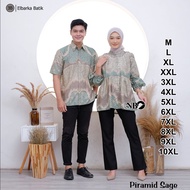 KATUN KEMEJA Jumbo Couple Batik Tops for Men and Women - Short Sleeve Shirts - Balloon Blouses for N