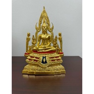 成功佛Chinnaraj 贴金金身 左右护法尊者 3寸脚金身  Wat Yai /Wat Phra Si Rattana Mahathat,Phitsanulok 高度：8.1寸 深度：3.1寸 底宽