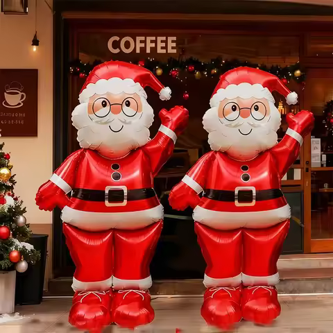 1pc Waving Santa balloon, balloon, Standing balloon, Christmas Balloons, Party balloon, Party Decora