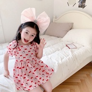 Dress for Girls 1 2 3 4 5 6 7 8 Years Old Summer Fashion Hello Kitty Printed Dresses Ootd for Kids Girl Outgoing Cute Dress Baby Girls Birthday Sweet Dresses