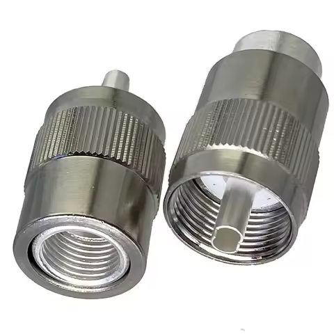 1pcs UHF PL259 Male Screwed Coupling Connector Solder RG8 LMR400 RG213 7D-FB Cable Straight New