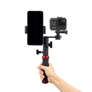 Handheld Two-Camera Stand Outdoor Mobile Phone and Sports Camera Simultaneous Shooting Live Camera V