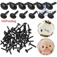 YANGYANG 100pcs/bag Safety Oval Nose Black 4X5MM/5X7MM DIY Plastic Animals Noses Accessories