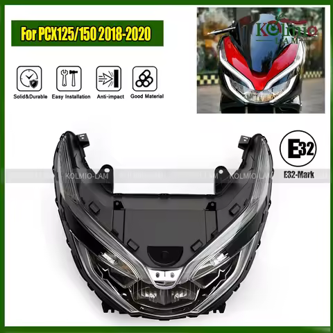 Kolmio-LAM Fit for 2018 - 2020 Honda PCX125 PCX150 Motorcycle Headlight Headlamp Assembly PCX 125 CC