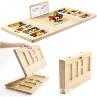 Foldable Building Block Table Solid Wood Building Block Assembly Table Wooden Building Block As