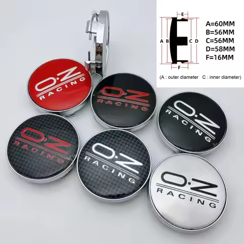 4pcs 60MM 56MM OZ O.Z Racing Logo Emblem Badge Car Wheel Center Caps Wheel Rim Hubcap Auto Hub Cente