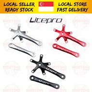 Litepro Square Taper Crankset 170mm 130BCD Folding Bike Trifold Folding Bicycle Crankarm