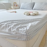 Premium Japanese Skin-friendly Washed Bed Sheet 880TC  Queen Size /King /Single Fitted Bedsheet Fit 