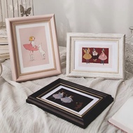 (3 Colors) Resin Frame Gold Edge Vintage Style A6 A5 B7 B6 Desktop Type