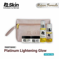 Paket L2 skin Lightening Platinum Glow Paket skincare untuk kulit normal kering sensitif dan berminyak