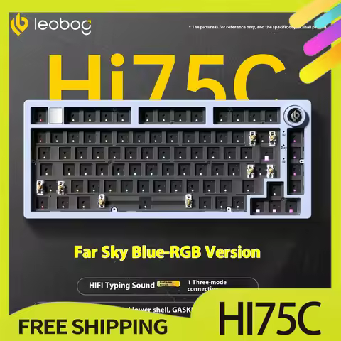 LEOBOG Hi75C Mechanical Keyboard Three Mode Hot Swap RGB Gasket Aluminium Alloy With Knob Hi75C Keyb