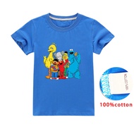 Boys Girls Short Sleeve T-shirt Cartoon bearbrick Children 100% All-Cotton T-shirt Kids Clothing A1073 Casual Fashion Loose Moisture Wicking