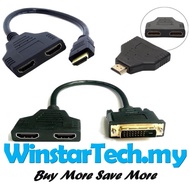 HDMI 1 To 2 Splitter Cable Male To Female 1 In 2 Out Adapter Converter HDMI