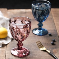 Good-looking European Style Goblet Color Embossed Red Cup Shop Party Creative Goblet Banquet Goblet 