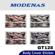 MODENAS GT128 Body Cover Set Coverset Stripe Strike Sticker GT128 - Black Blue White Red