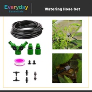 【E.E】20m Automatic Misting Watering kit Greenhouse Garden Pouring Drip Irrigation System 4/7 With No